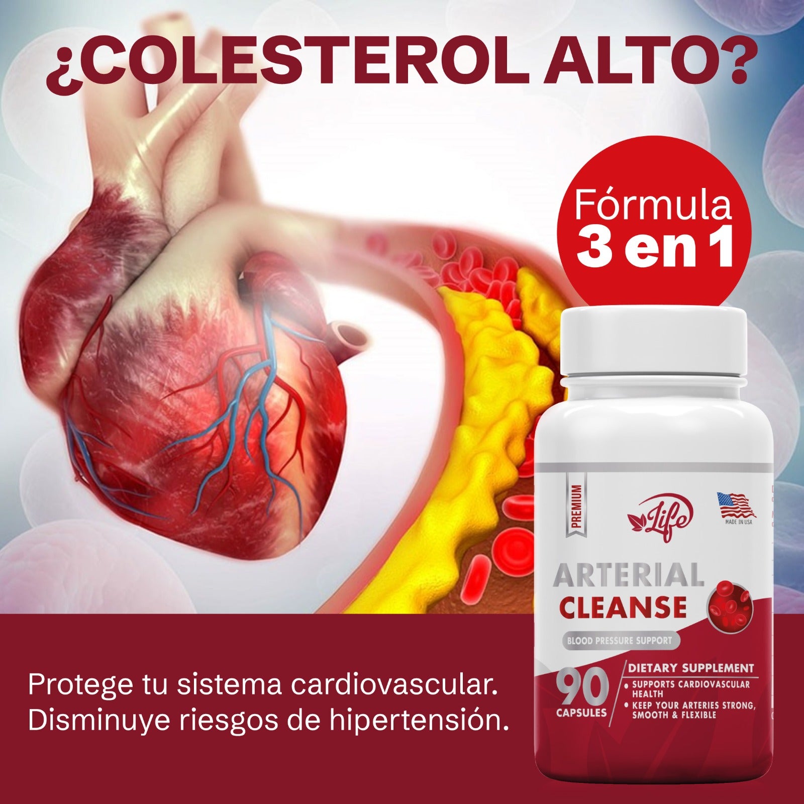 Arterial cleanse 90 capsulas - TodoBacano