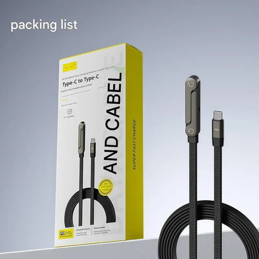Cable de carga rápida de 240 W con soporte - TodoBacano