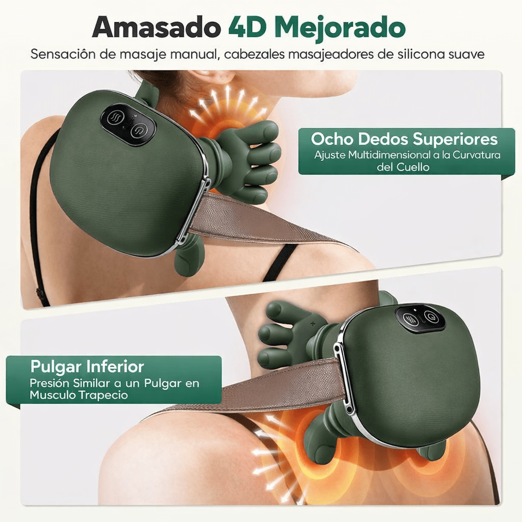 Masajeador de Cuello y espalda doble manos - TodoBacano